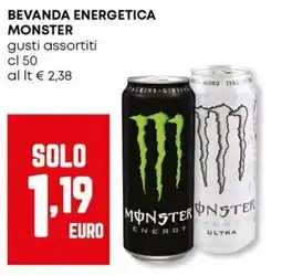 Panorama Bevanda energetica MONSTER offerta