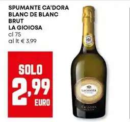 Panorama Spumante ca'dora blanc de blanc brut LA GIOIOSA offerta