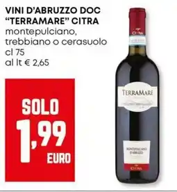 Panorama Vini d'abruzzo doc "terramare" CITRA offerta