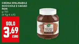 Panorama Crema spalmabile nocciole e cacao PAM offerta