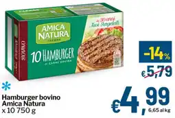 Qui Discount Hamburger bovino Amica Natura offerta