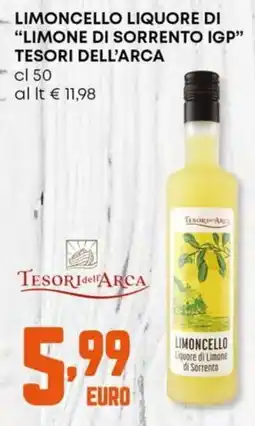 Panorama Limoncello liquore di "limone di sorrento igp" TESORI DELL'ARCA offerta