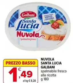 Iperal Nuvola santa lucia GALBANI spalmabile fresco alla ricotta offerta