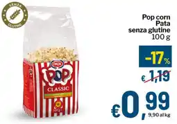 Qui Discount Pop corn senza glutine offerta