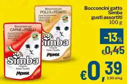 Qui Discount Bocconcini gatto Simba offerta