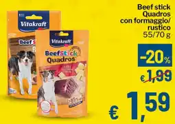 Qui Discount Beef stick Quadros con formaggio/ rustico offerta