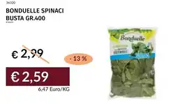 Prezzemolo e Vitale Bonduelle spinaci busta offerta