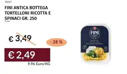 Prezzemolo e Vitale Fini antica bottega tortelloni ricotta e spinaci offerta