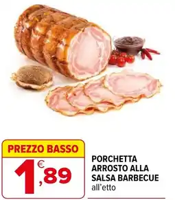 Iperal Porchetta arrosto alla salsa barbecue all'etto offerta