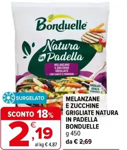 Iperal Melanzane e zucchine grigliate natura in padella BONDUELLE offerta