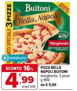 Iperal Pizza bella napoli BUITONI margherita, 3 pizze offerta