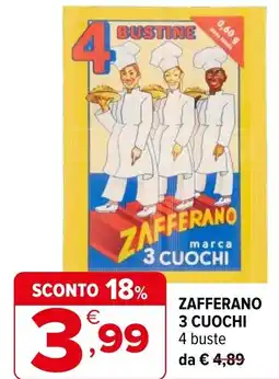 Iperal ZAFFERANO 3 cuochi 4 buste da offerta