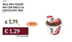 Prezzemolo e Vitale Milk pro yogurt mix con anelli al cioccolato offerta