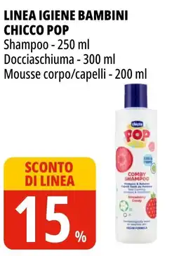 Tigros Linea igiene bambini CHICCO POP offerta