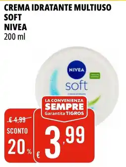 Tigros Crema idratante multiuso soft NIVEA offerta