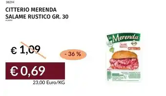 Prezzemolo e Vitale Citterio merenda salame rustico offerta