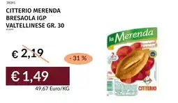 Prezzemolo e Vitale Citterio merenda bresaola igp valtellinese offerta