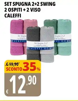 Tigros Set spugna 2+2 swing 2 ospiti + 2 viso CALEFFI offerta