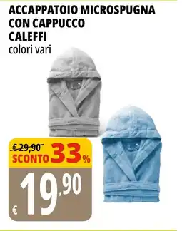 Tigros Accappatoio microspugna con cappucco CALEFFI offerta