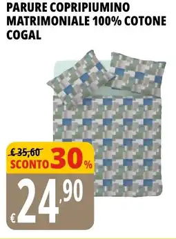 Tigros Parure copripiumino matrimoniale 100% cotone COGAL offerta