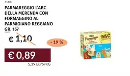 Prezzemolo e Vitale Parmareggio l'abc della merenda con formaggino al parmigiano reggiano offerta