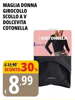 Tigros Maglia donna girocollo scollo a v dolcevita COTONELLA offerta