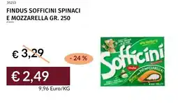 Prezzemolo e Vitale Findus sofficini spinaci e mozzarella offerta