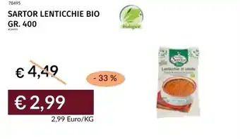 Prezzemolo e Vitale Sartor lenticchie bio offerta