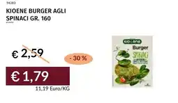 Prezzemolo e Vitale Kioene burger agli spinaci offerta