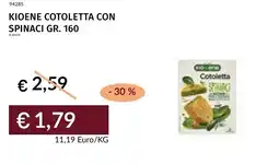 Prezzemolo e Vitale Kioene cotoletta con spinaci offerta