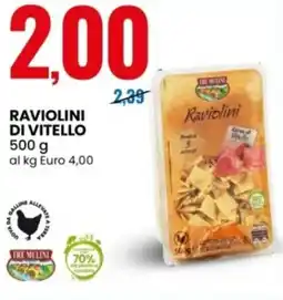 Eurospin Raviolini di vitello TRE MULINI offerta