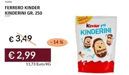 Prezzemolo e Vitale Ferrero kinder kinderini offerta