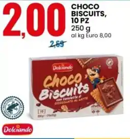 Eurospin Choco biscuits, 10 pz Dolciando offerta