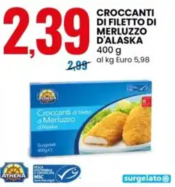 Eurospin Croccanti di filetto di merluzzo d'alaska ATHENA offerta