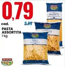 Eurospin Pasta assortita TRE MULINI offerta