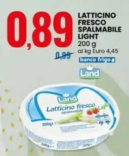 Eurospin Latticino fresco spalmabile light Land offerta