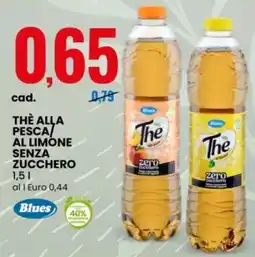 Eurospin Blues Thè alla pesca al limone senza zucchero offerta