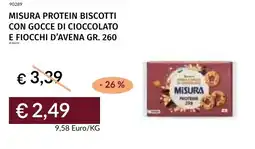Prezzemolo e Vitale Misura protein biscotti con gocce di cioccolato e fiocchi d'avena offerta