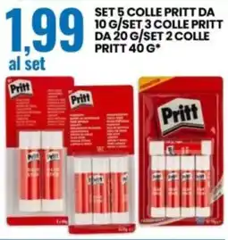 Eurospin Set 5 colle pritt da /set 3 colle pritt da /set 2 COLLE PRITT offerta
