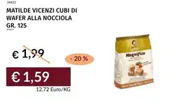 Prezzemolo e Vitale Matilde vicenzi cubi di wafer alla nocciola offerta