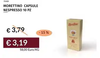 Prezzemolo e Vitale Morettino capsule nespresso offerta