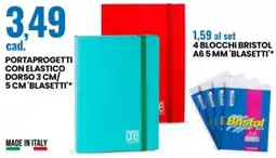 Eurospin Portaprogetti con elastico dorso 3 cm/ 5 cm' BLASETTI offerta