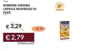 Prezzemolo e Vitale Borbone ginseng capsule nespresso offerta