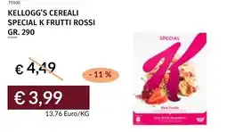 Prezzemolo e Vitale Kellogg's cereali special k frutti rossi offerta