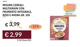 Prezzemolo e Vitale Misura cereali multigrain con frumento integrale, riso e avena offerta