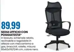 Eurospin Sedia ufficio con poggiatesta offerta