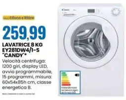 Eurospin LAVATRICE 8 KG EY281DW4/1-S "CANDY offerta