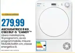Eurospin ASCIUGATRICE CSEC8LF-S "CANDY" offerta