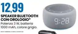 Eurospin Speaker bluetooth con orologio offerta
