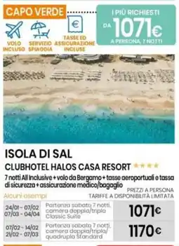 Eurospin CLUBHOTEL HALOS CASA RESORT 7 notti All Inclusive offerta